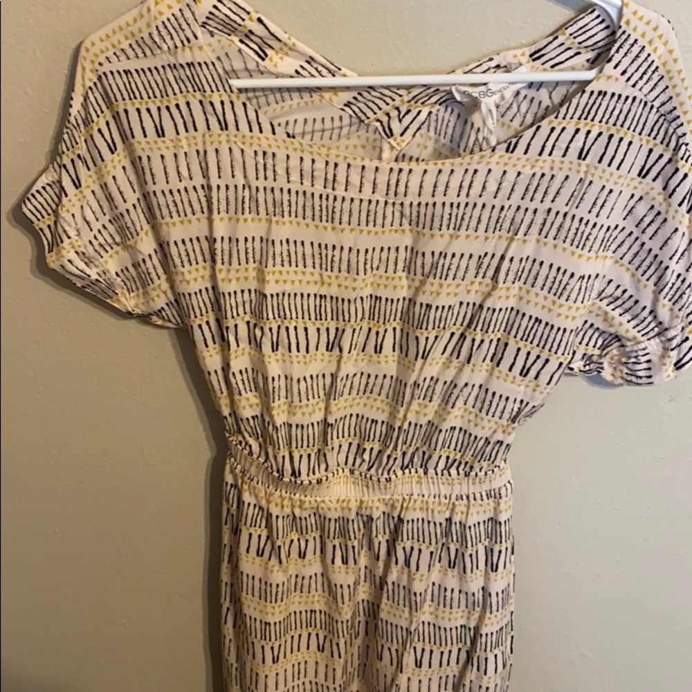 BCBG mini open back dress